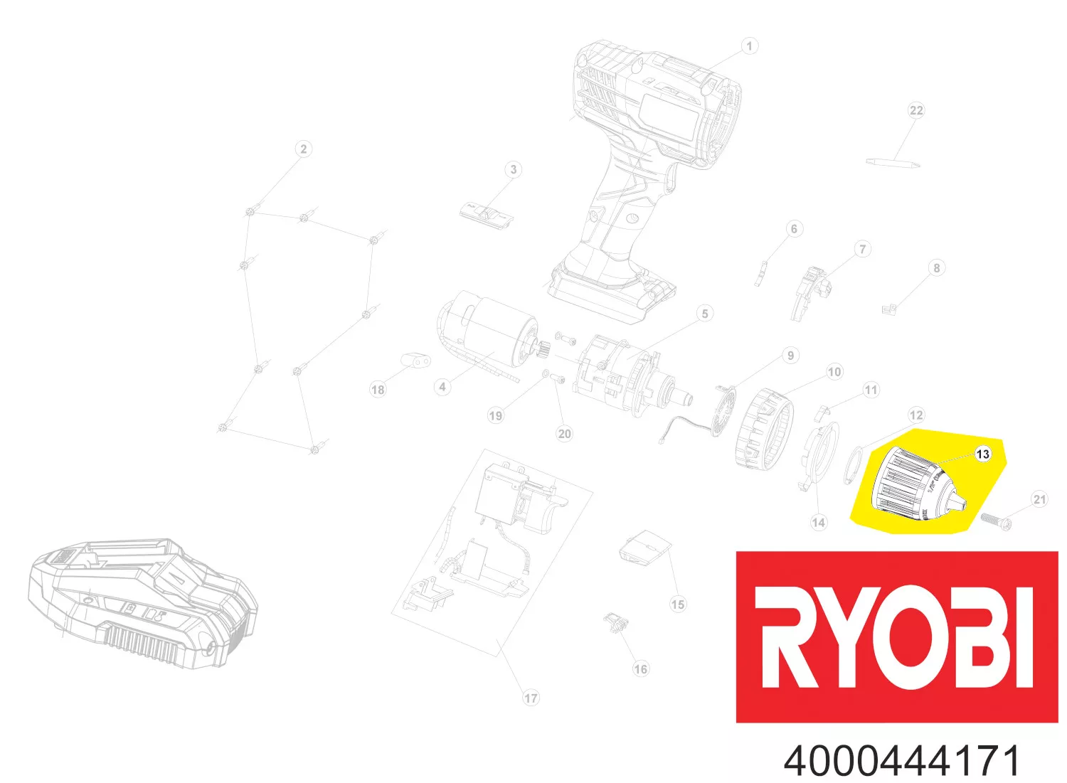 Mandrin réf. 5131031242 Ryobi